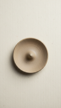 Raw Ceramic Incense Holder with Sculpted Basin