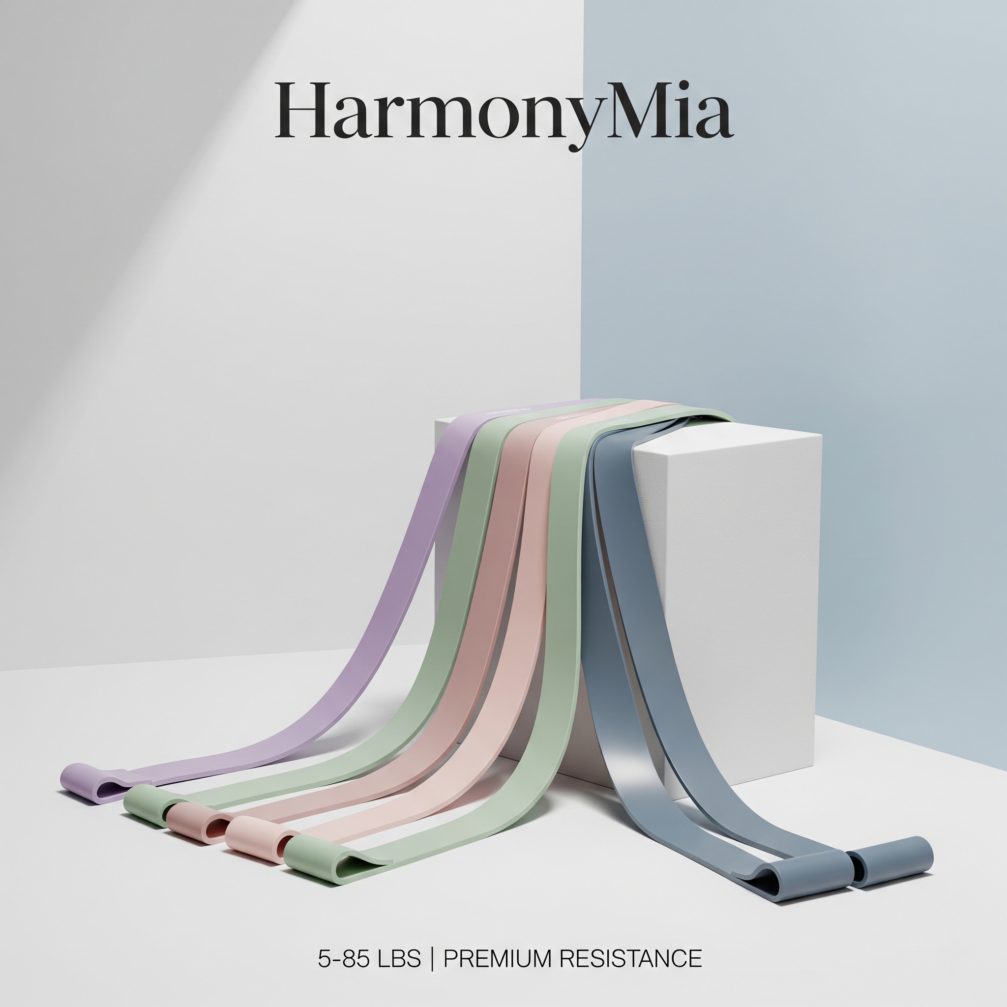 Harmony Eco Resistance Loop Bands Set – Natural Latex Home Strength & Sculpting Kit (5 Levels)