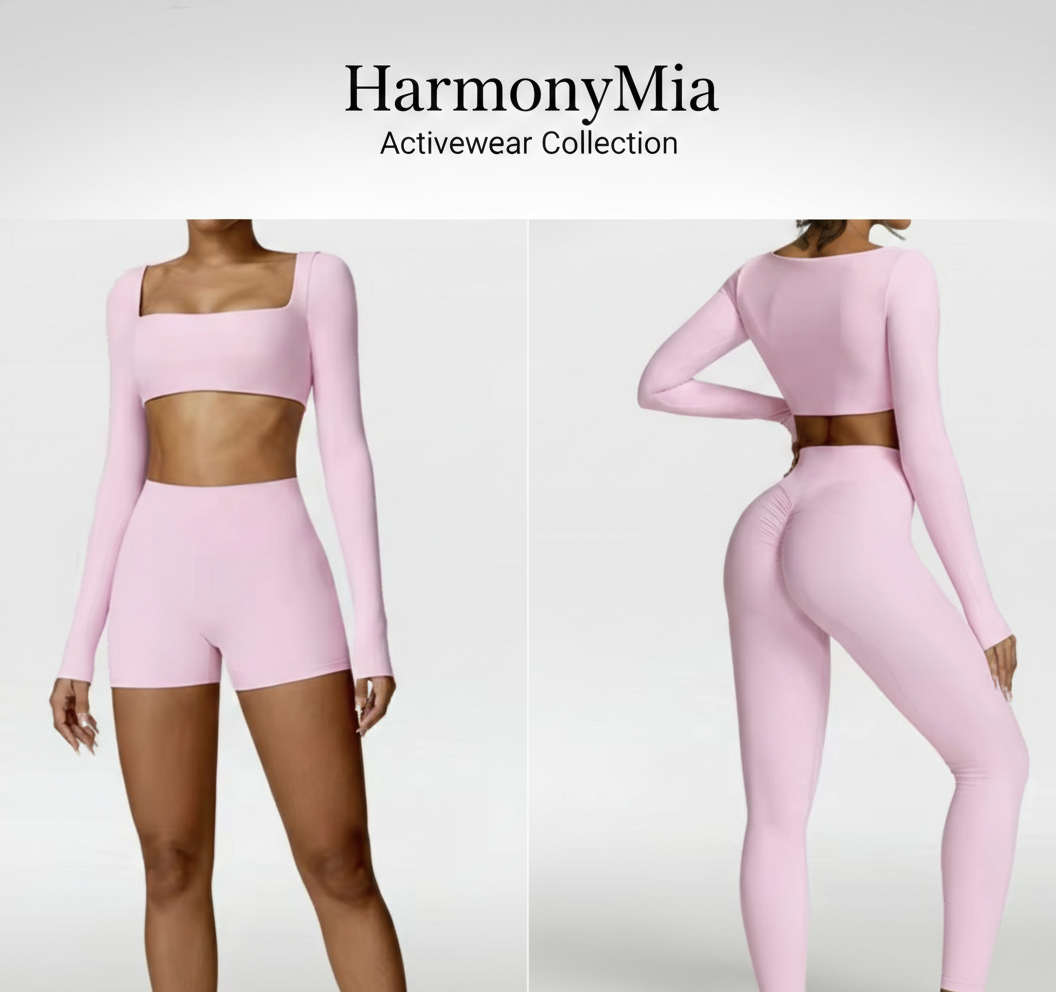 Harmony Kinetic Flow Seamless Set | Long Sleeve & High-Rise Leggings 2PCS