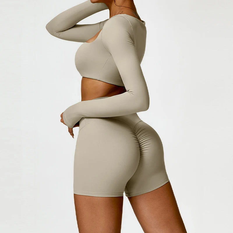 Harmony Kinetic Flow Seamless Set | Long Sleeve & High-Rise Leggings 2PCS