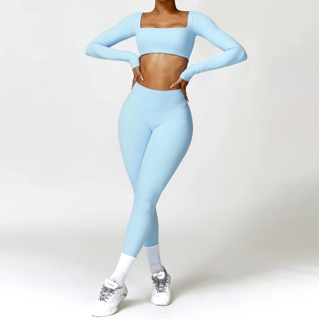 Harmony Kinetic Flow Seamless Set | Long Sleeve & High-Rise Leggings 2PCS