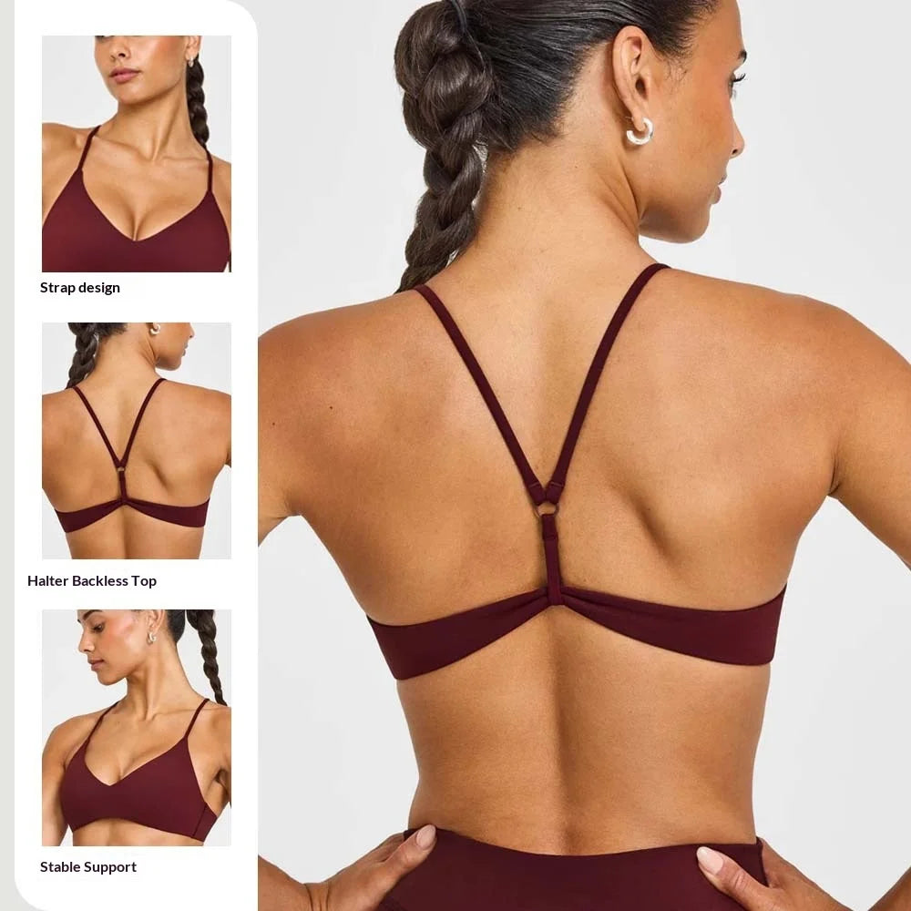 HarmonyMia Breathable Racerback Sports Bra - Seamless High-Impact Yoga Top for Gym & Fitness