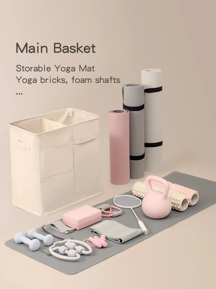 Harmony Home Yoga Storage Rack – Compact Corner Organizer for Mats, Rollers, Bands & Straps