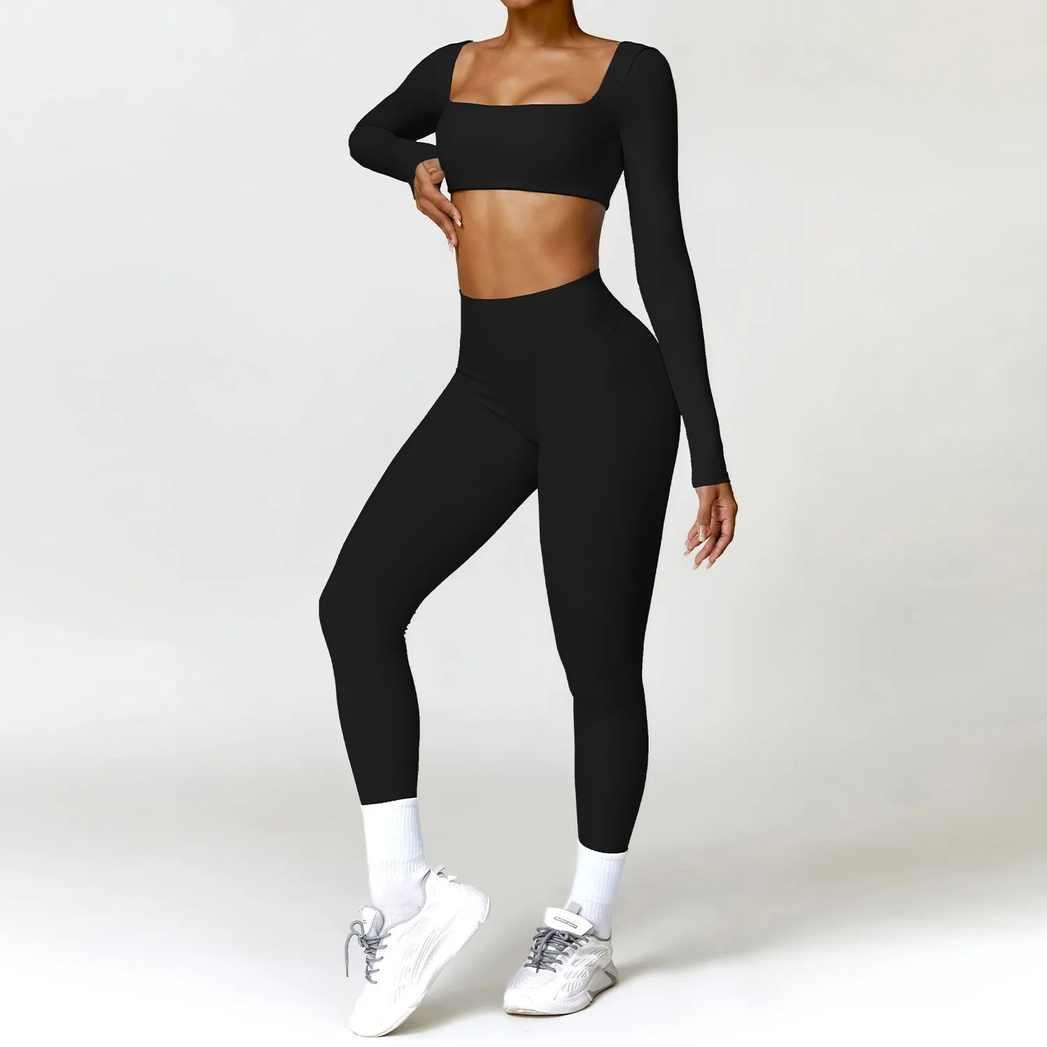 Harmony Kinetic Flow Seamless Set | Long Sleeve & High-Rise Leggings 2PCS