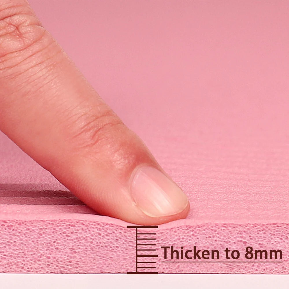 Harmony Comfort Yoga Mat – 8mm Thick Eco NBR Non-Slip, Extended Length for Beginners