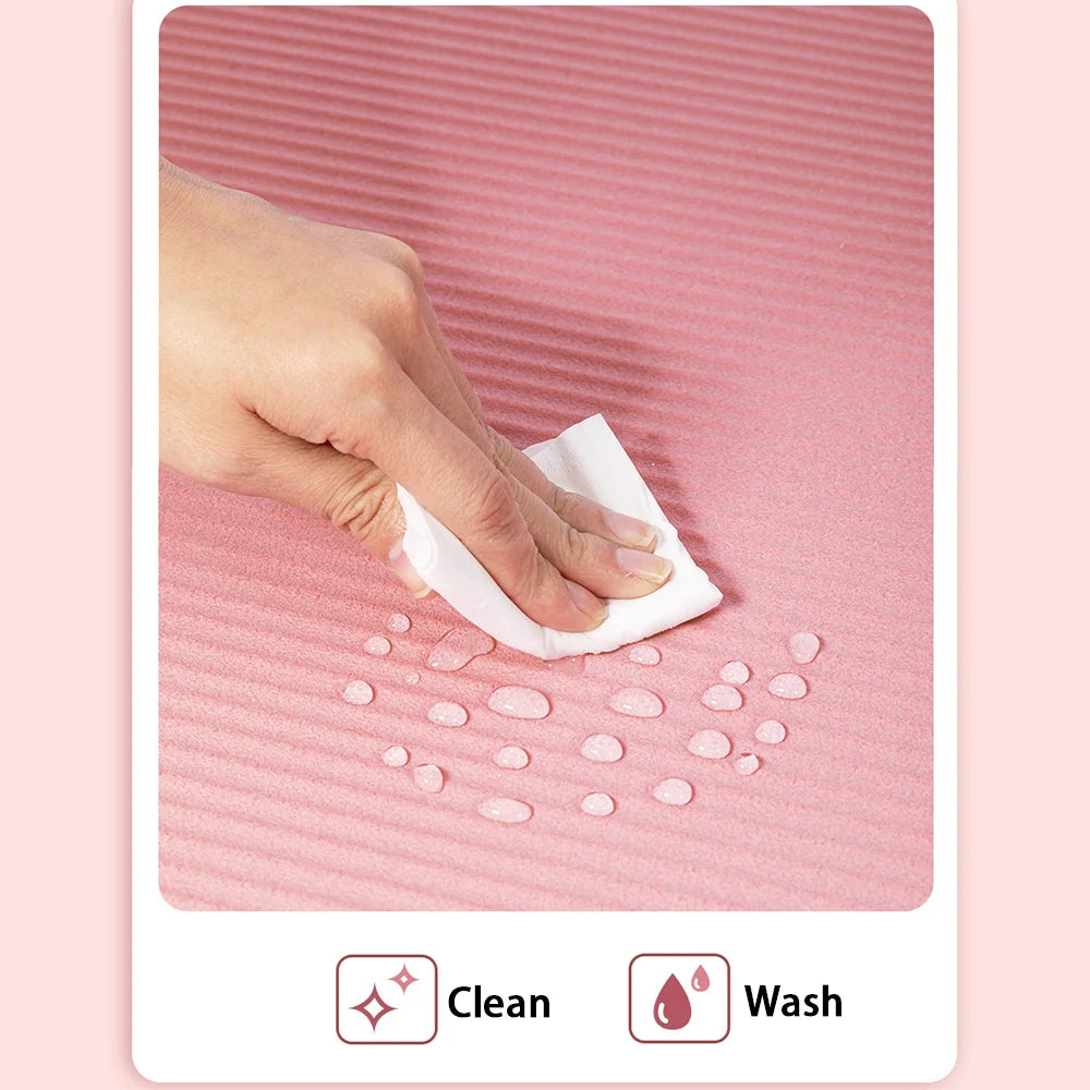 Harmony Comfort Yoga Mat – 8mm Thick Eco NBR Non-Slip, Extended Length for Beginners